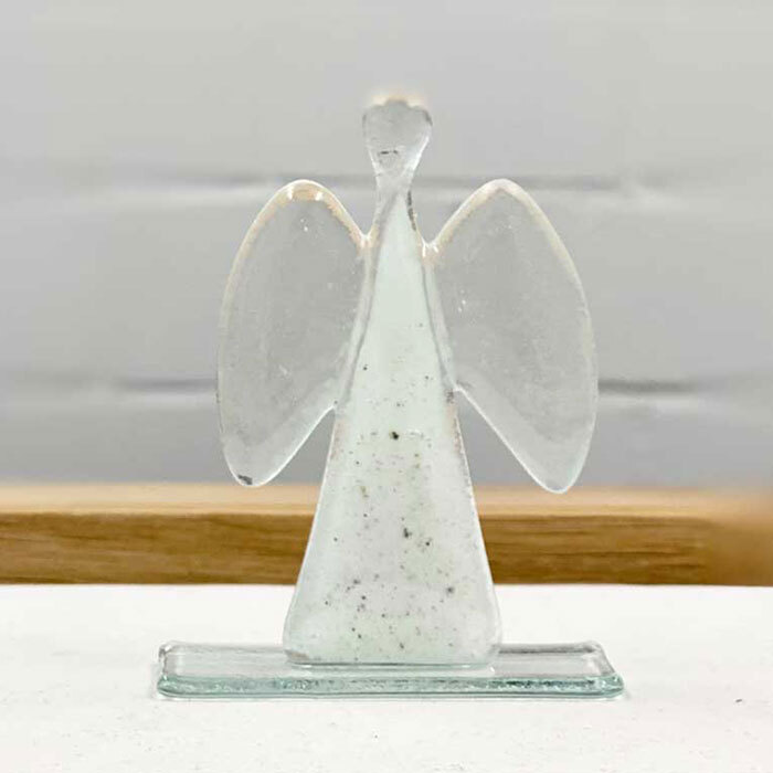 Foto von Cristal de mémoire "Le petit ange, blanc"